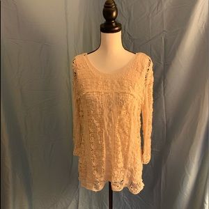 Lace blouse with under tank